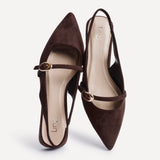 Align Brown Faux Suede Ballet Flats