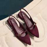 Align Burgundy Faux Suede Ballet Flats
