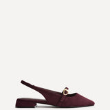 Align Burgundy Faux Suede Ballet Flats