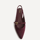 Align Burgundy Faux Suede Ballet Flats