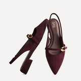 Align Burgundy Faux Suede Ballet Flats