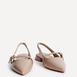 Align Nude Faux Leather Ballet Flats