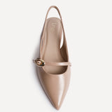 Align Nude Faux Leather Ballet Flats