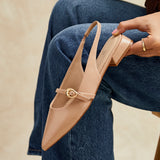 Align Nude Faux Leather Ballet Flats