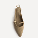 Align Taupe Faux Suede Ballet Flats