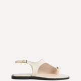 Alina Ivory Flat Sandals