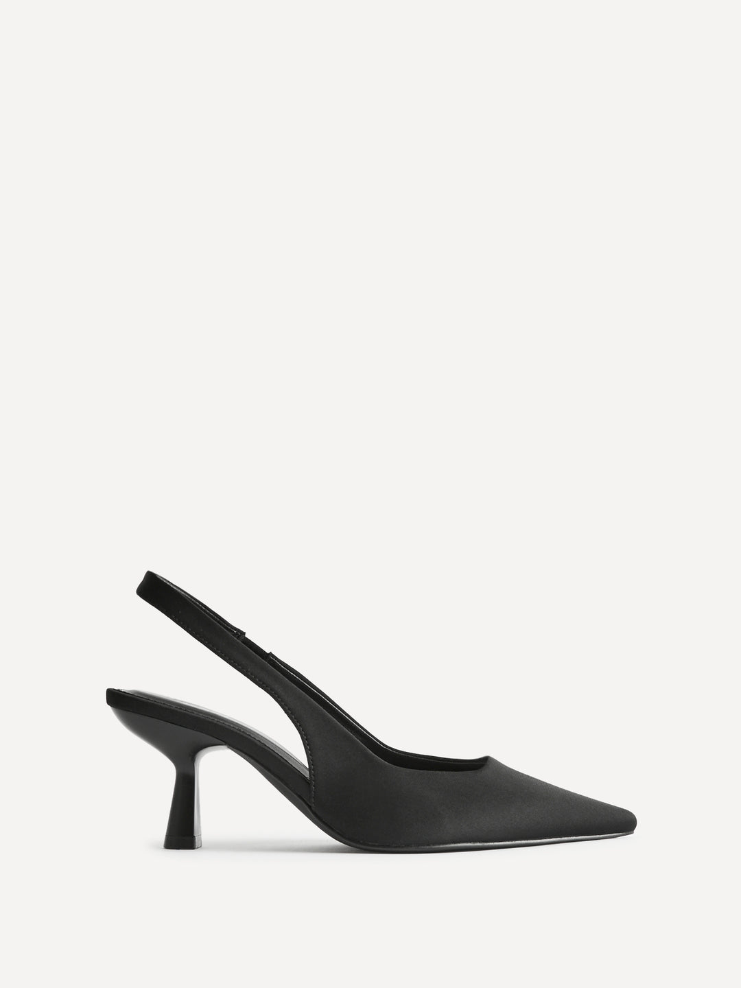 Alisa Wide Fit Black Scuba Slingback Court Heels – Linzi