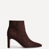 Alisha Brown Faux Suede Heeled Ankle Boot