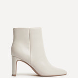 Alisha Ivory Faux Leather Heeled Ankle Boot