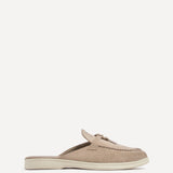 Alix Mocha Faux Suede Slip On Mules