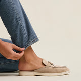 Alix Mocha Faux Suede Slip On Mules