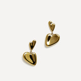 Allure Gold Twisted Heart Drop Earrings