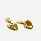 Allure Gold Twisted Heart Drop Earrings