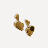 Allure Gold Twisted Heart Drop Earrings
