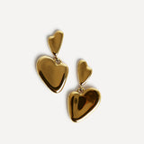 Allure Gold Twisted Heart Drop Earrings