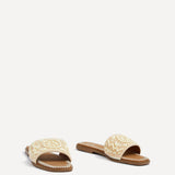 Aloha Beige Beaded Sandals