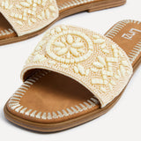 Aloha Beige Beaded Sandals