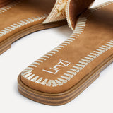 Aloha Beige Beaded Sandals