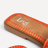 Aloha Orange Beaded Sandals