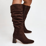 Alpine Brown Long Heeled Boots
