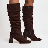 Alpine Brown Long Heeled Boots