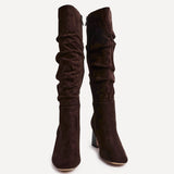 Alpine Brown Long Heeled Boots