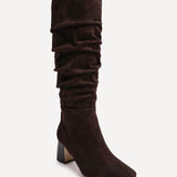 Alpine Brown Long Heeled Boots