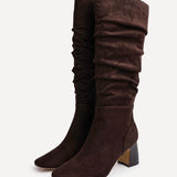 Alpine Brown Long Heeled Boots