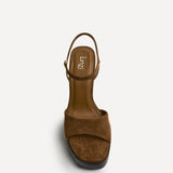 Alto Brown Platform Heeled Sandals