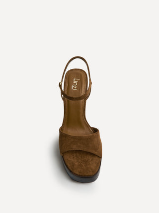 Alto Brown Platform Heeled Sandals