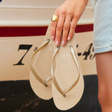 Aluna Gold Flip Flops