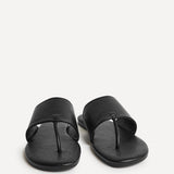 Amara Black Flat Sandals