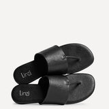Amara Black Flat Sandals