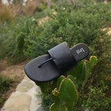 Amara Black Flat Sandals