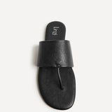 Amara Black Flat Sandals