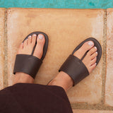 Amara Brown Flat Sandals