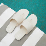 Amara Ivory Flat Sandals