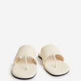 Amara Ivory Flat Sandals