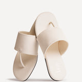 Amara Ivory Flat Sandals