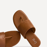 Amara Tan Flat Sandals
