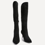 Ambition Black Long Stiletto Heeled Boots