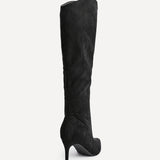 Ambition Black Long Stiletto Heeled Boots