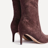 Ambition Brown Long Stiletto Heeled Boots