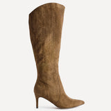 Ambition Sand Long Stiletto Heeled Boots