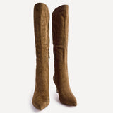 Ambition Sand Long Stiletto Heeled Boots