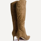 Ambition Sand Long Stiletto Heeled Boots
