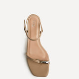 Amira Taupe Heeled Sandals