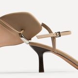 Amira Taupe Heeled Sandals