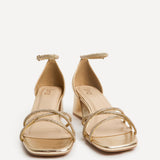 Amour Gold Diamante Heeled Sandals