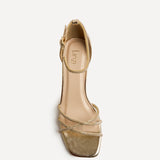 Amour Gold Diamante Heeled Sandals